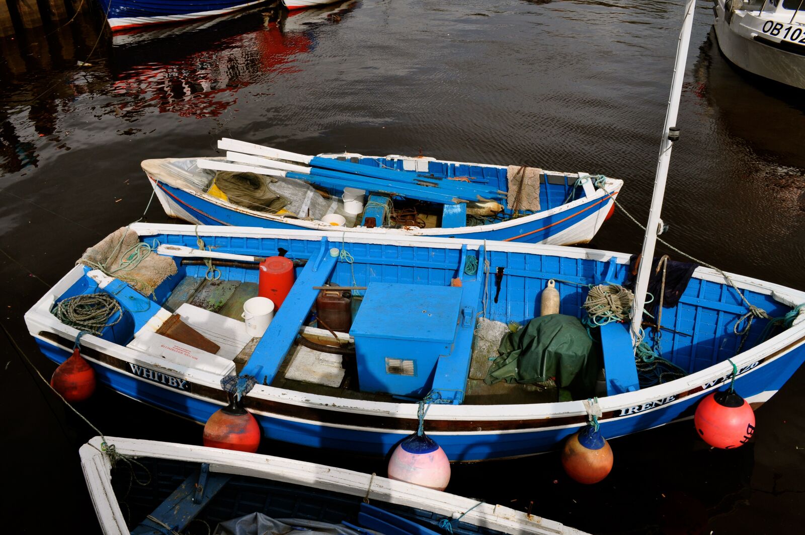 Nikon D5000 sample photo. Lobster nets, whitby, harbour photography