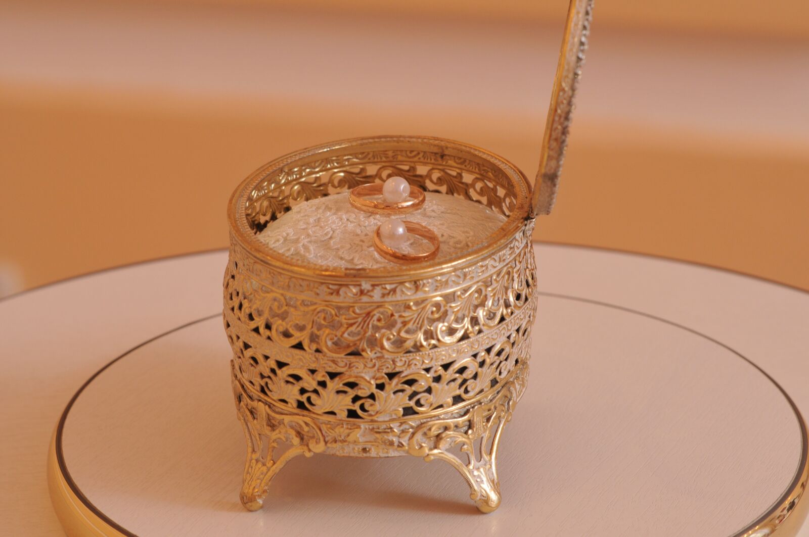 Nikon D300 sample photo. Rings, casket, wedding photography