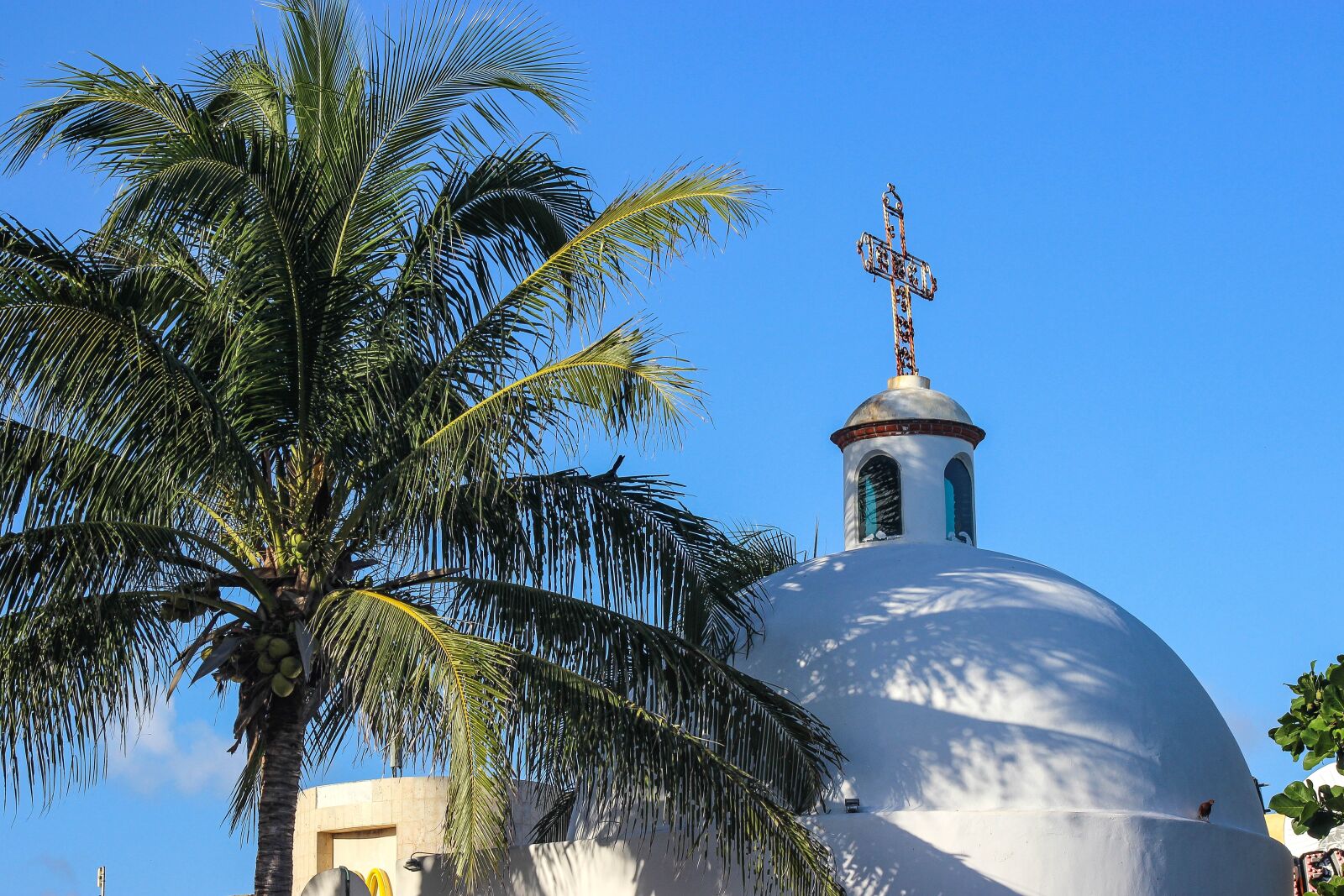 Canon EOS 600D (Rebel EOS T3i / EOS Kiss X5) sample photo. Church, palm, architecture photography