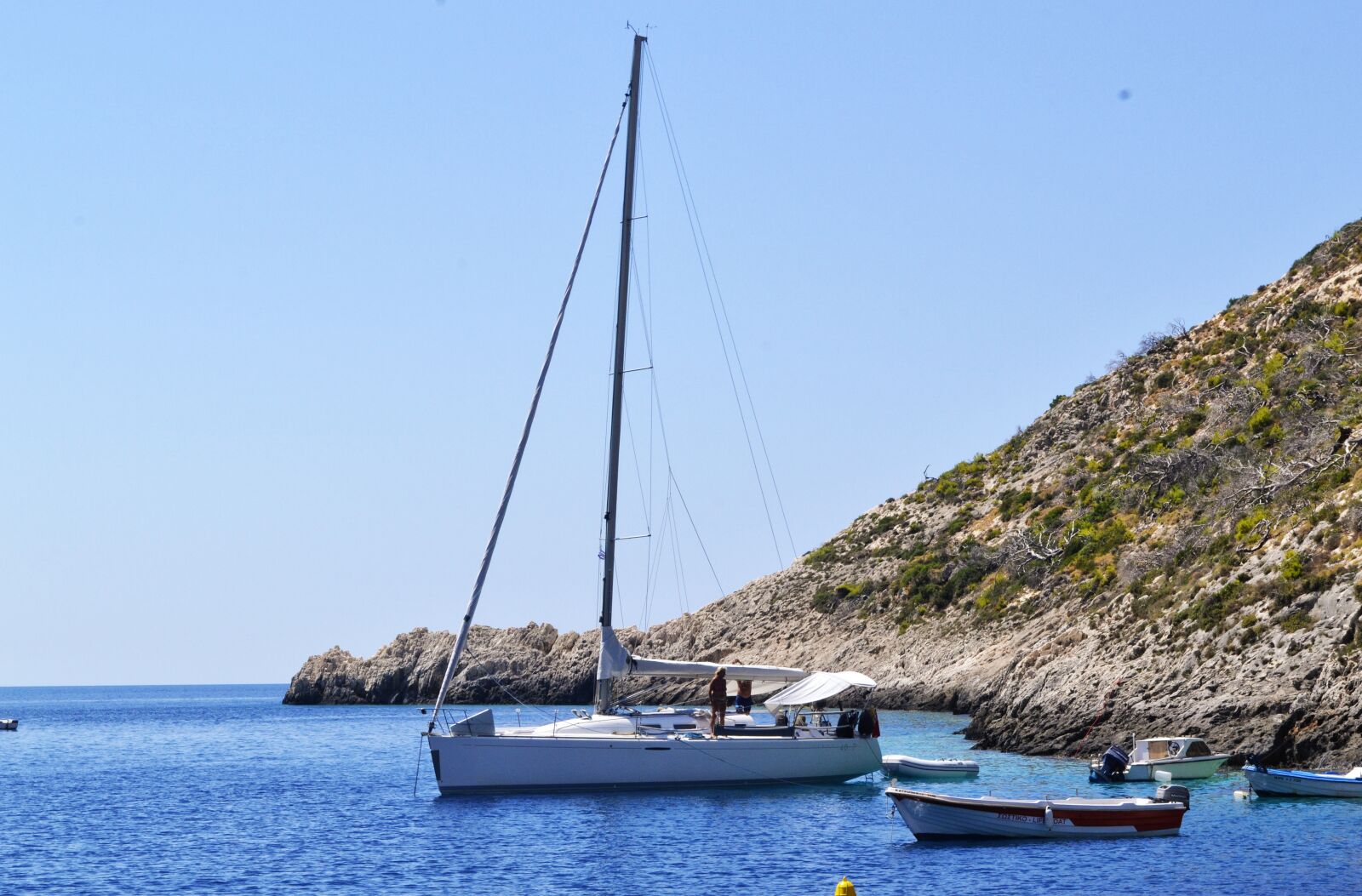 Nikon D3100 sample photo. Yachts, boat landscape, zakynthos photography