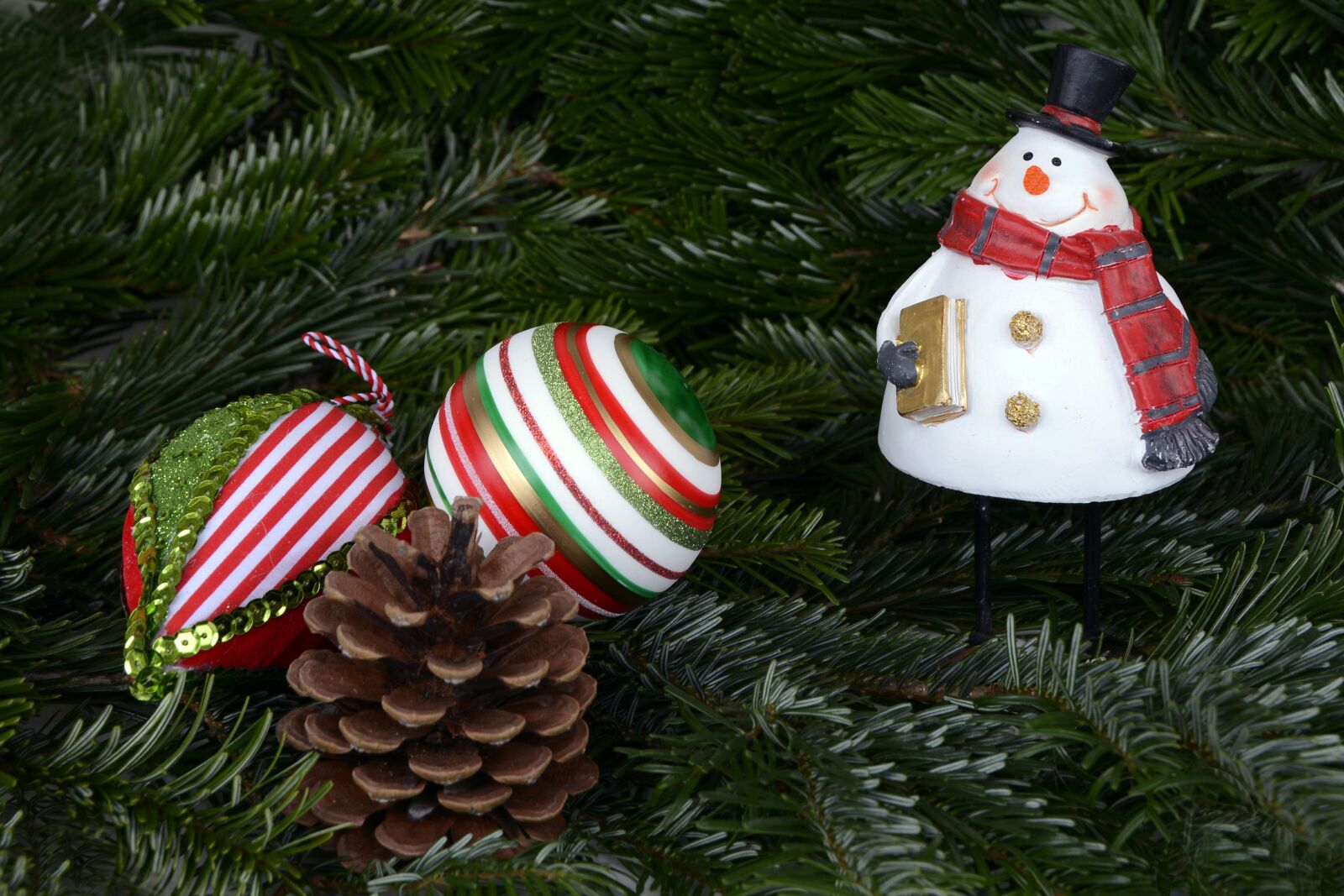Nikon D7100 sample photo. Snowman, christmas, christmas balls photography