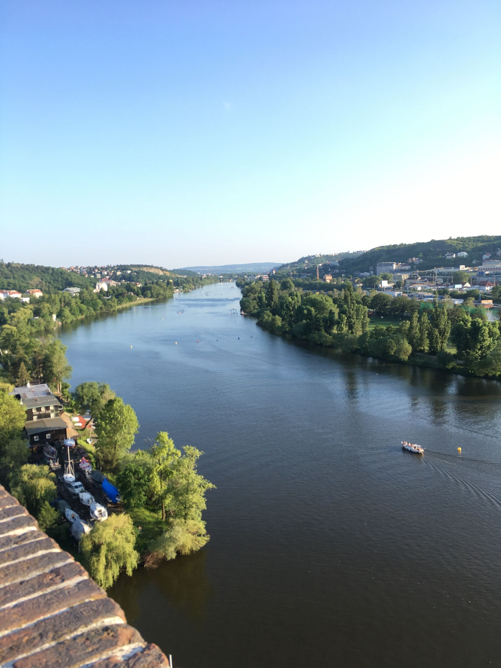 iPhone SE back camera 4.15mm f/2.2 sample photo. Prague, river, europe photography