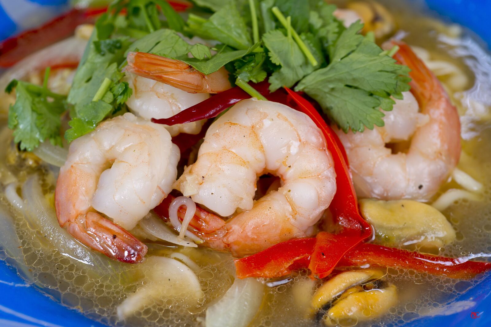 Sony Alpha DSLR-A850 sample photo. Shrimp, parsley, vegetables photography