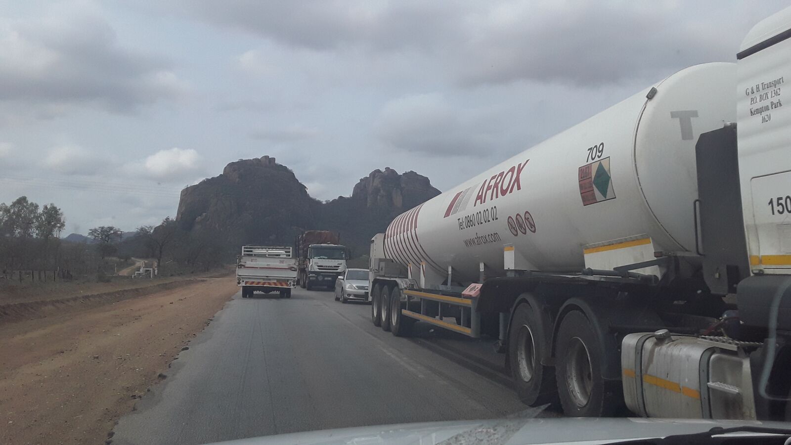 Samsung Galaxy J2 Core sample photo. Road, zimbabwe, trucks photography