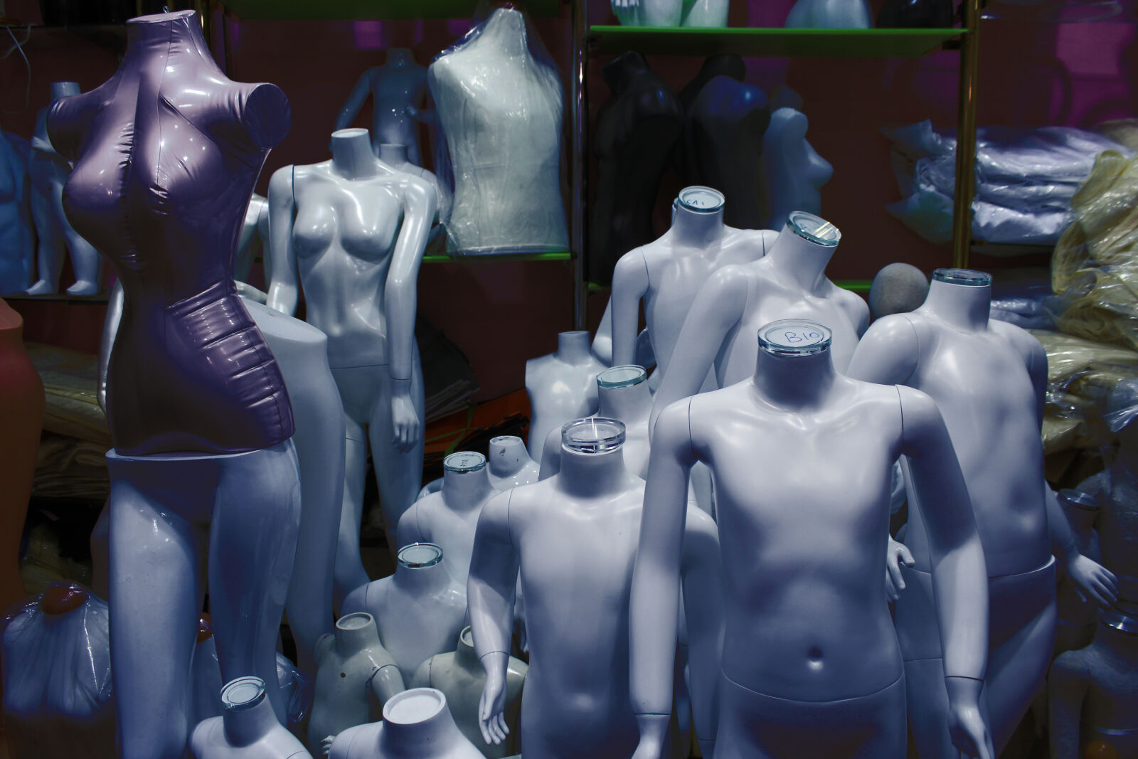 Canon EOS 1200D (EOS Rebel T5 / EOS Kiss X70 / EOS Hi) sample photo. Blue, fashion, mannequin, purple photography