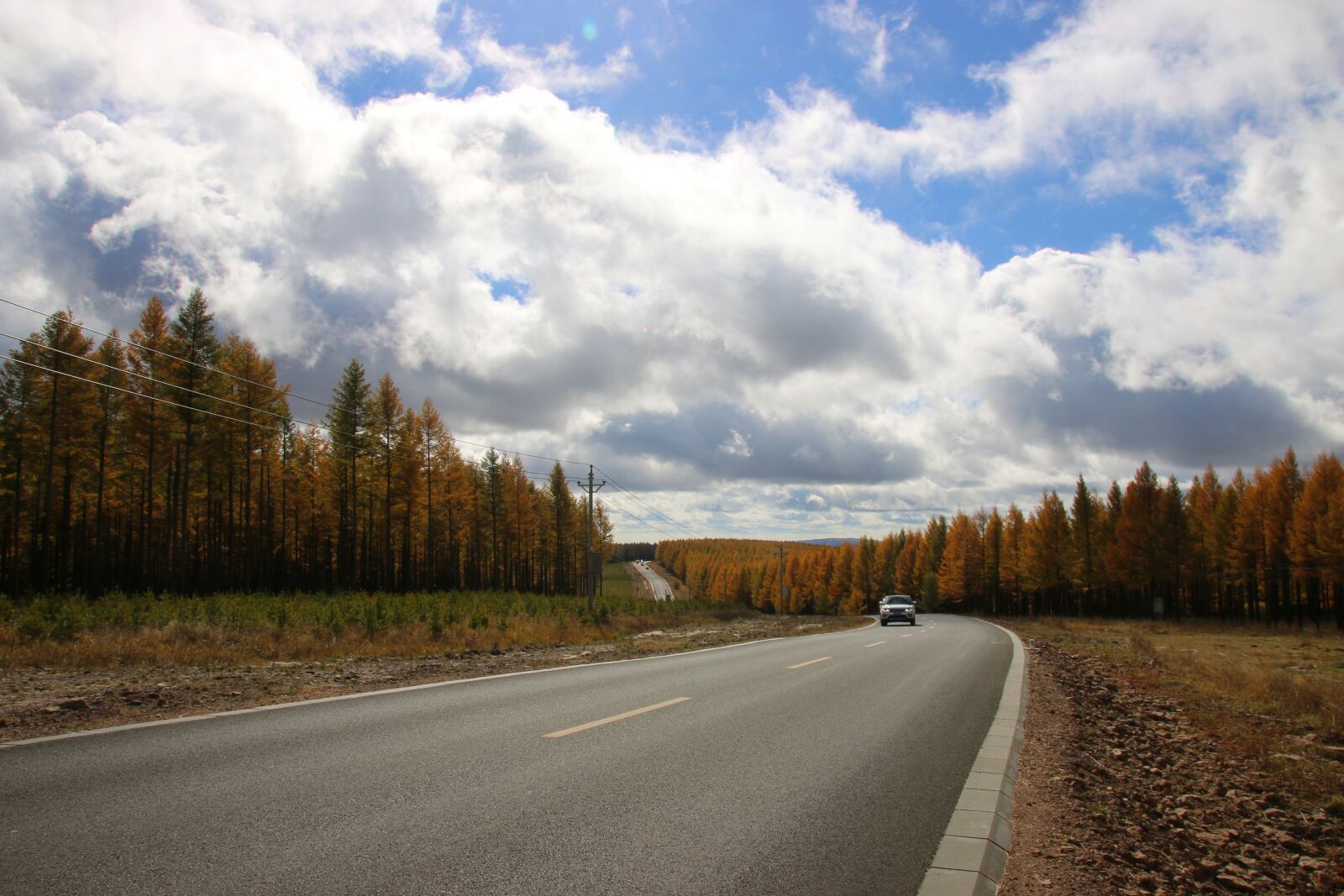Canon EOS 70D sample photo. Autumn, highway, prairie photography