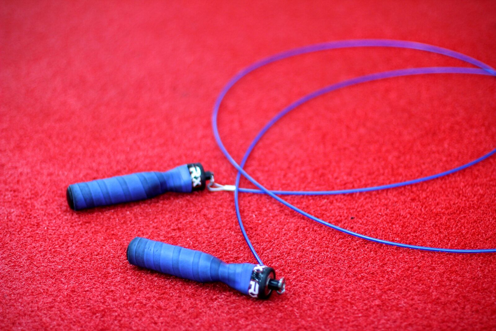 Canon EOS 600D (Rebel EOS T3i / EOS Kiss X5) + Canon EF 50mm F1.4 USM sample photo. Skipping rope, handle, blue photography