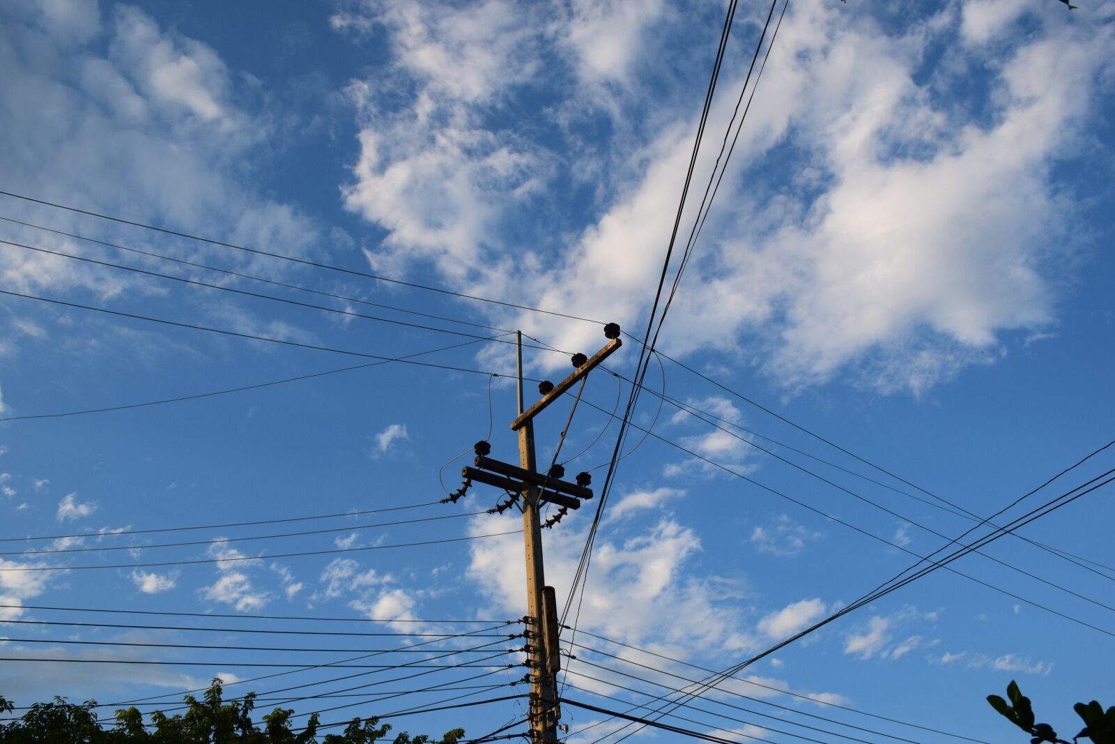 Nikon D5300 sample photo. Electricity post, sky, the photography
