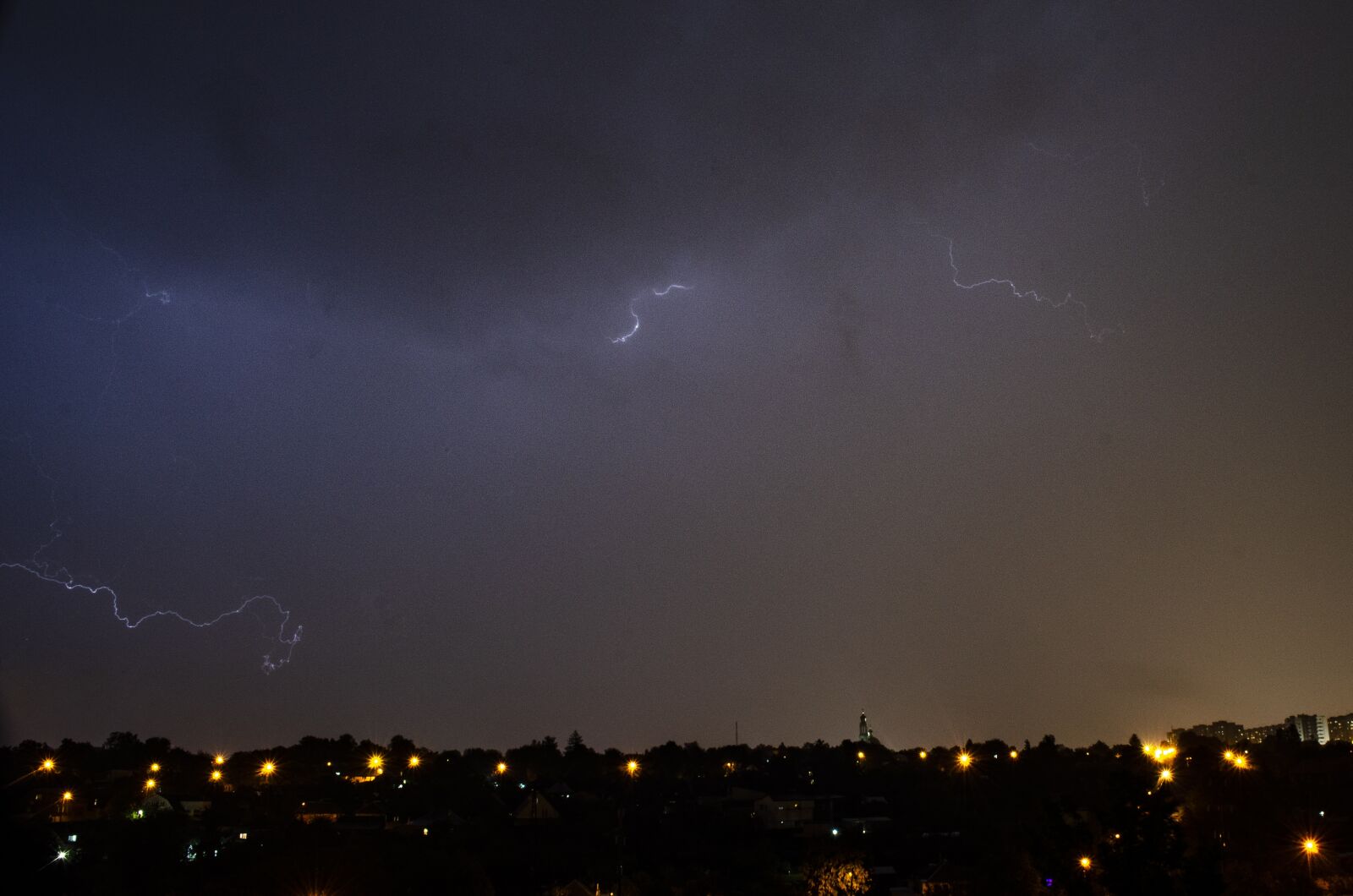 Nikon D5100 sample photo. Thunderstorm, lightning, night photography