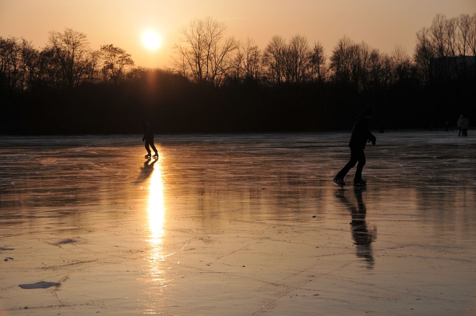 Nikon D300 sample photo. Angler's pond, ice, skates photography