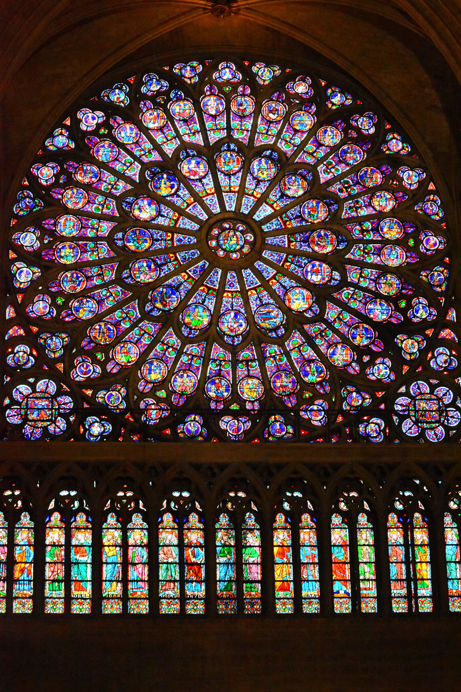 Nikon D5500 sample photo. Paris, cathedral, stained glass photography