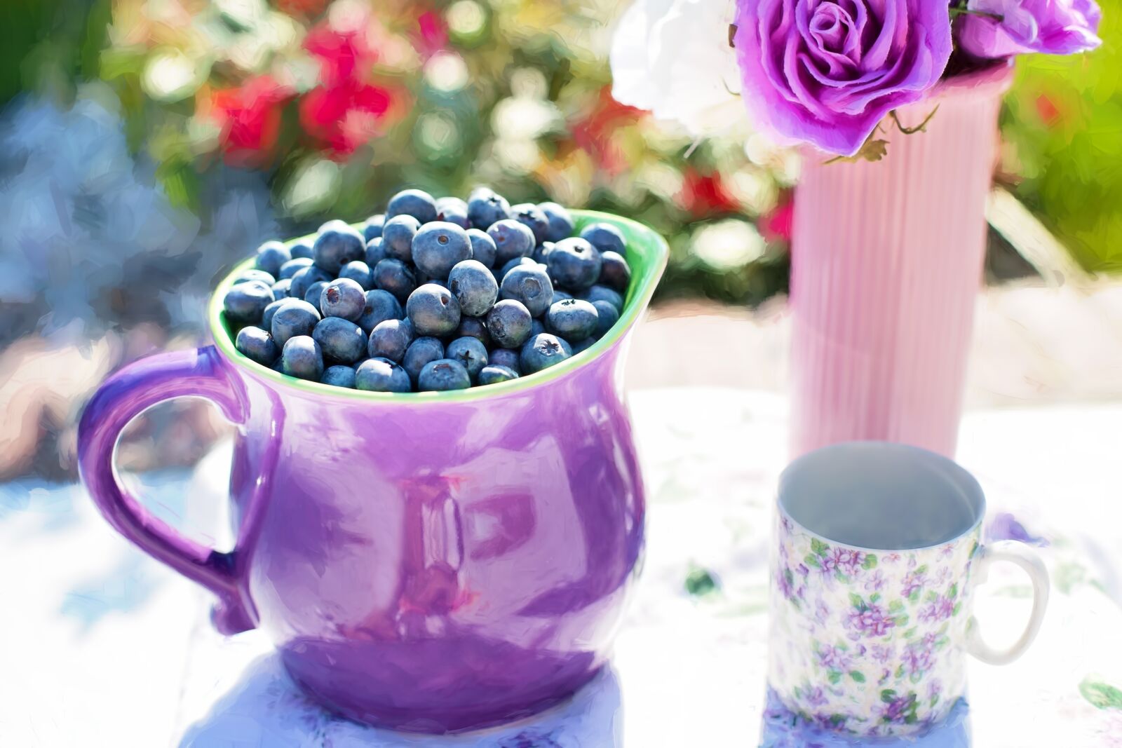 Canon EF 50mm F1.4 USM sample photo. Black, berries, on, purple photography