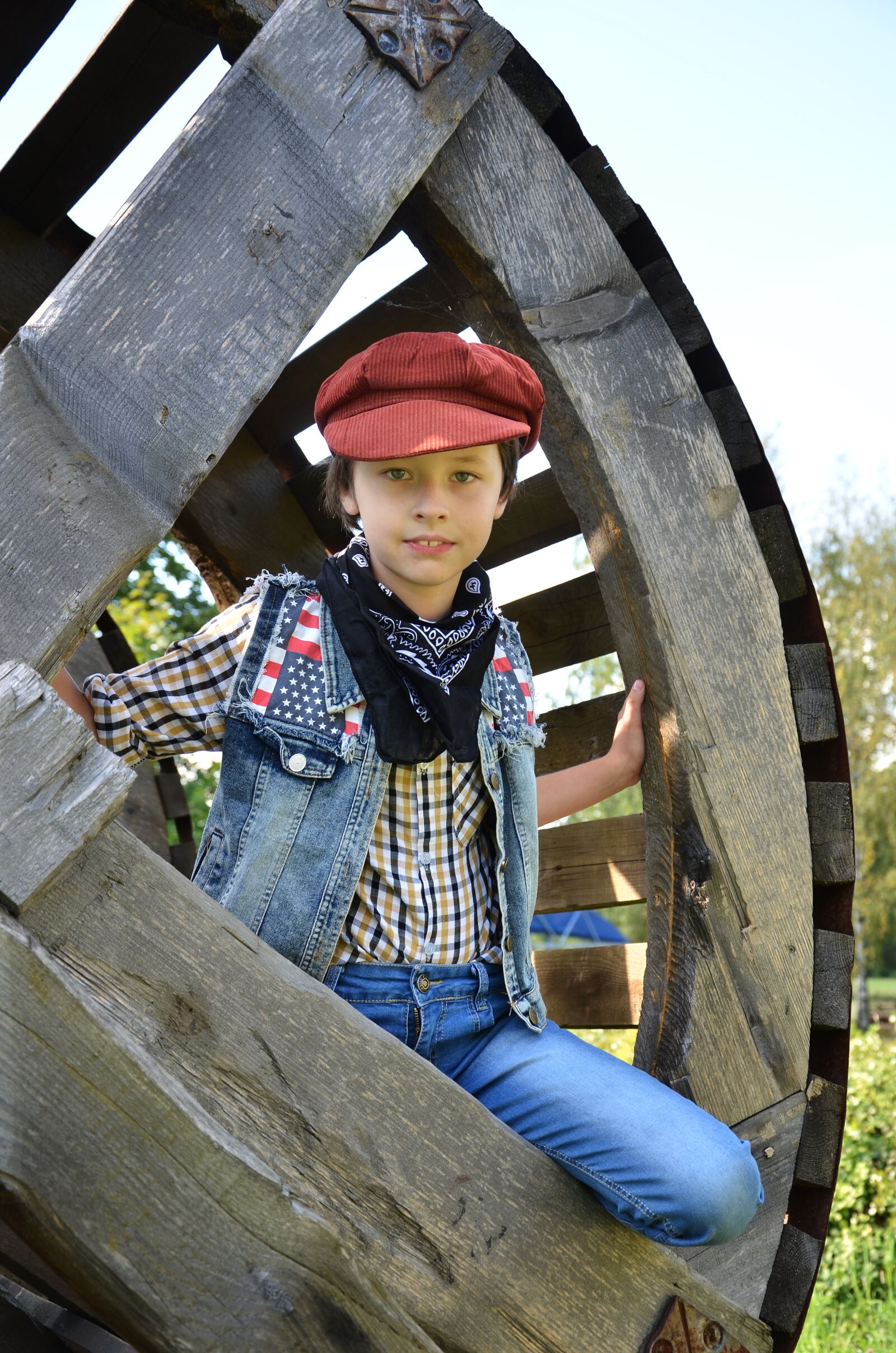 Nikon D7000 sample photo. Boy, wheel, mill photography