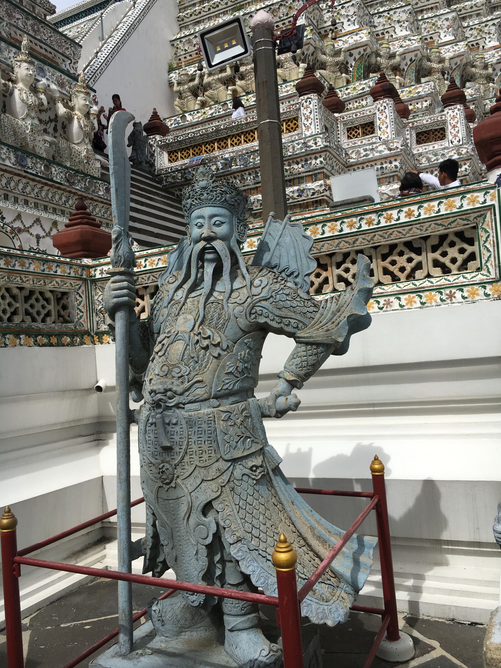 iPhone 6s back camera 4.15mm f/2.2 sample photo. Guardian, temple, thailand photography