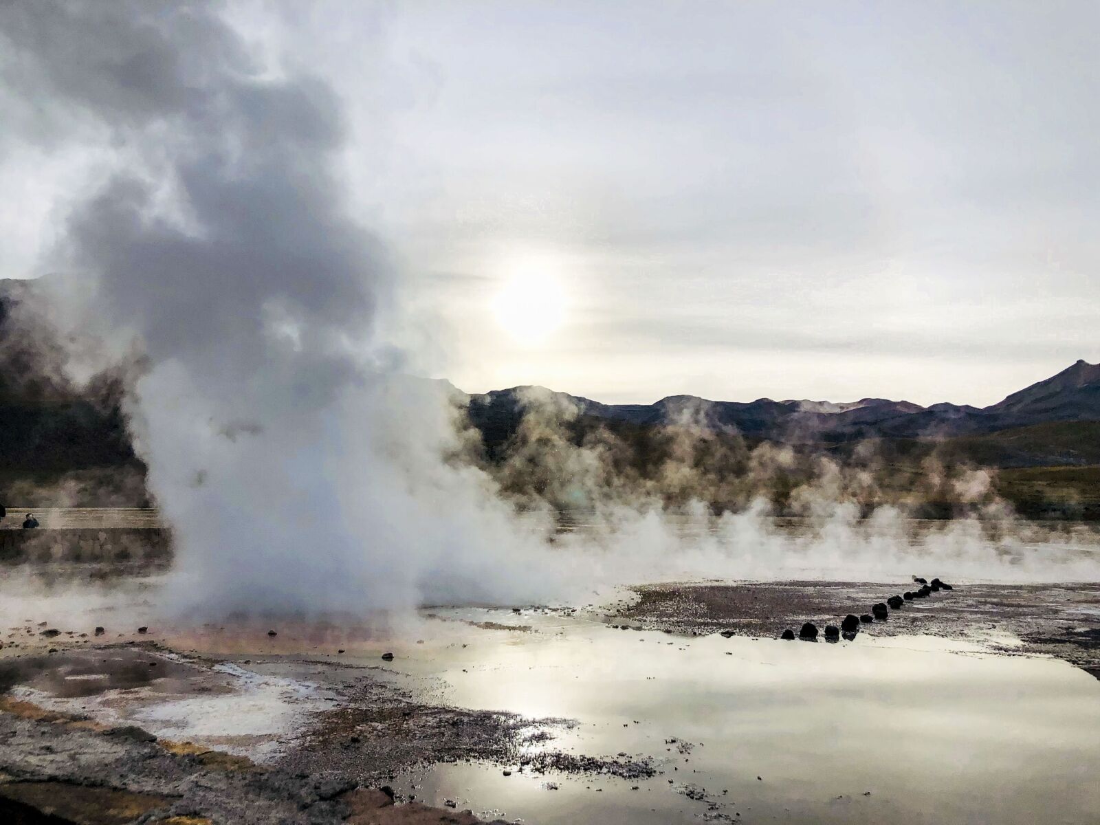 Apple iPhone 8 sample photo. Geyser, desert, atacama photography