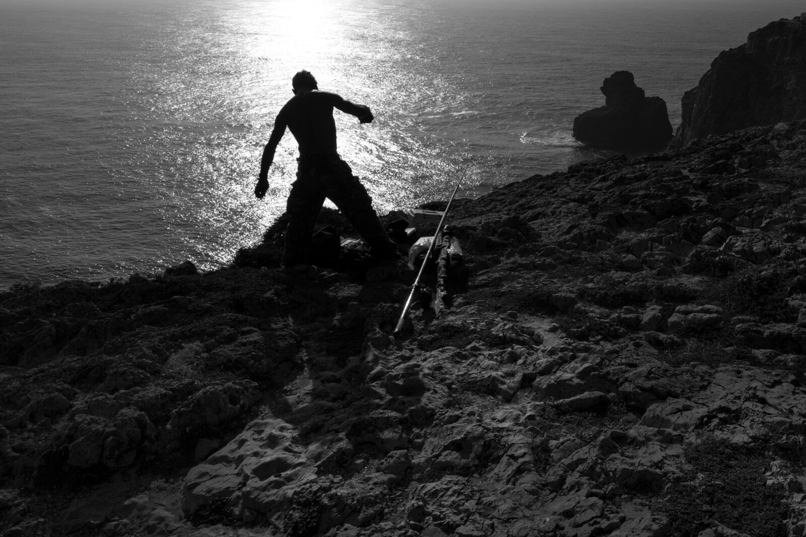 Nikon D7100 sample photo. Fisherman, fishing, beach photography