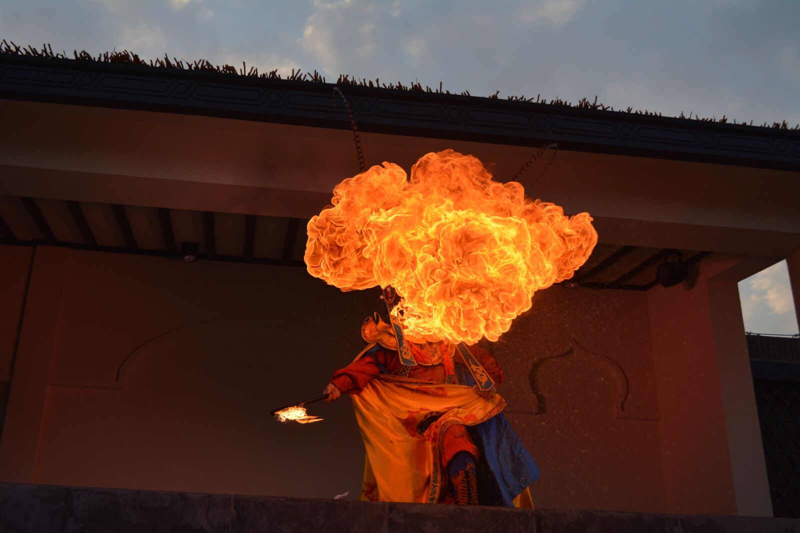 Nikon D5200 sample photo. Breather, flaming, performance photography