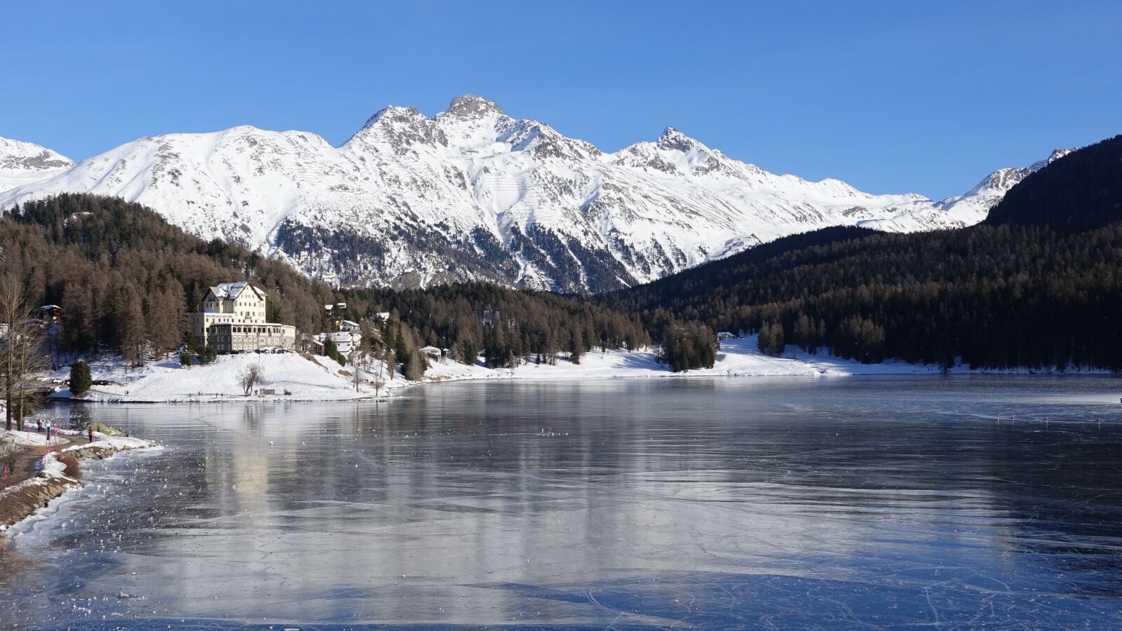Sony Cyber-shot DSC-RX100 IV sample photo. Snow, lake, engadin photography