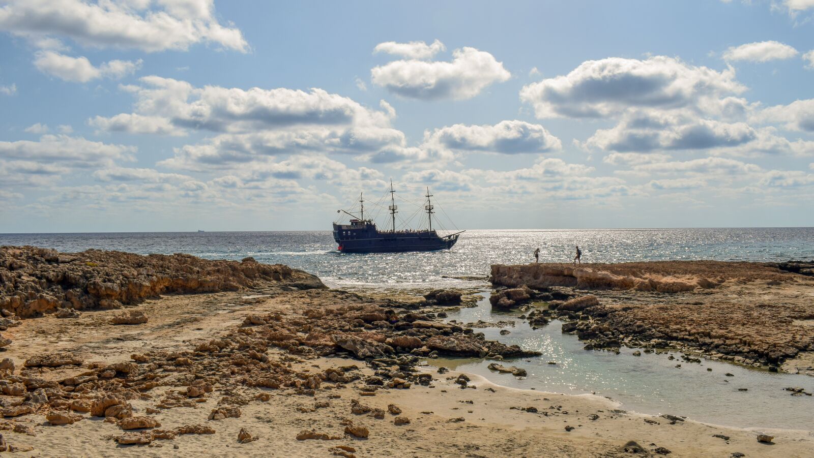 Nikon D3300 sample photo. Rocky coast, ship, boat photography
