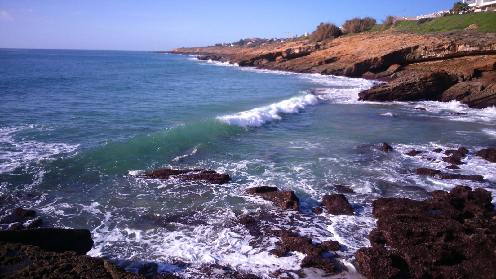 Sony Xperia M2 sample photo. Sun sea rocks sky photography