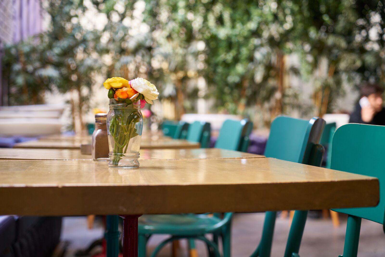 Sony a7R II sample photo. Cafe, table, chair photography