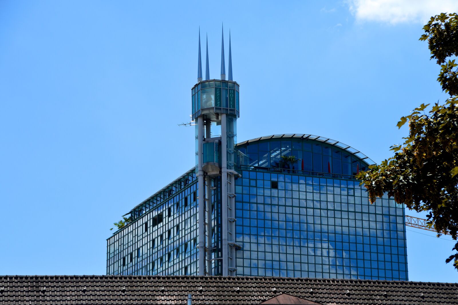 Nikon D3200 sample photo. Skyscraper, elevator, city photography