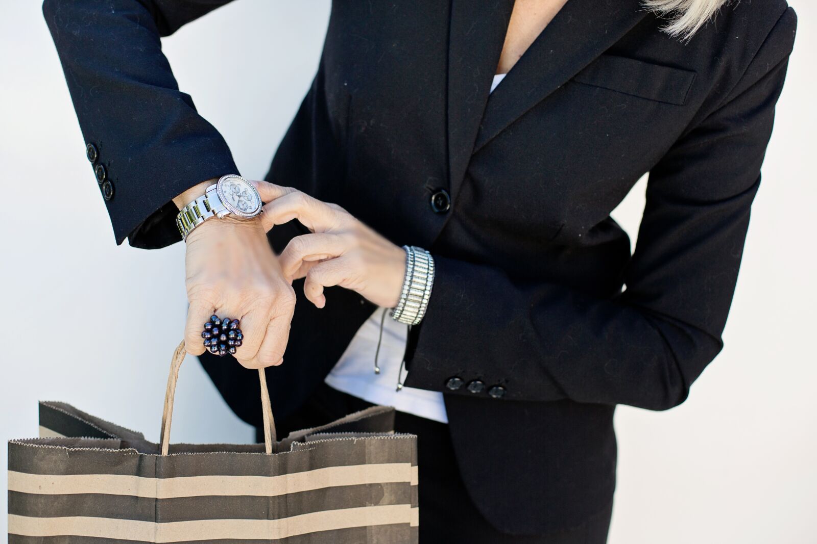 Canon EF 50mm F1.4 USM sample photo. Checking watch, time, shopping photography