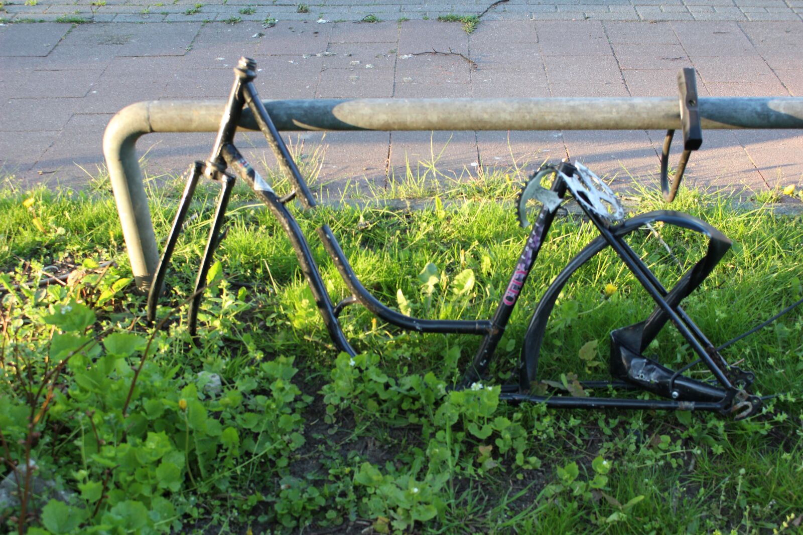 Canon EOS 100D (EOS Rebel SL1 / EOS Kiss X7) sample photo. Bike, broken, theft photography