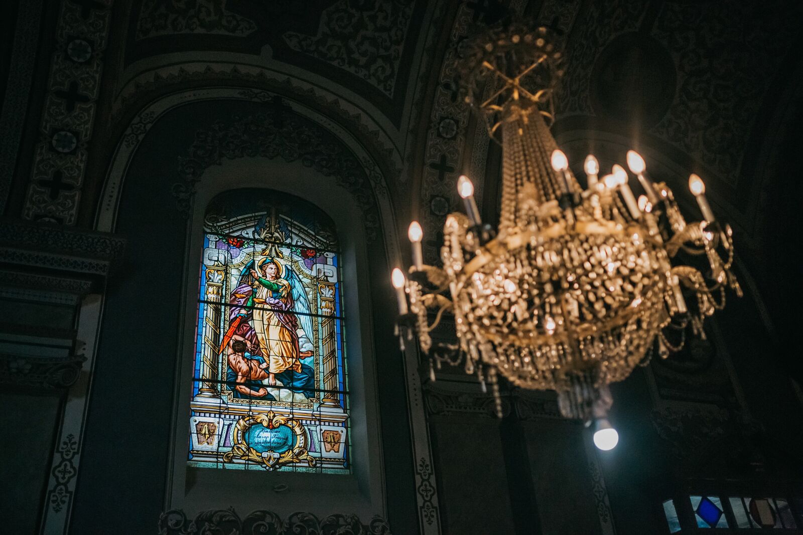 Canon EOS 5D Mark III + Sigma 35mm F1.4 DG HSM Art sample photo. Stained glass, window, saint photography
