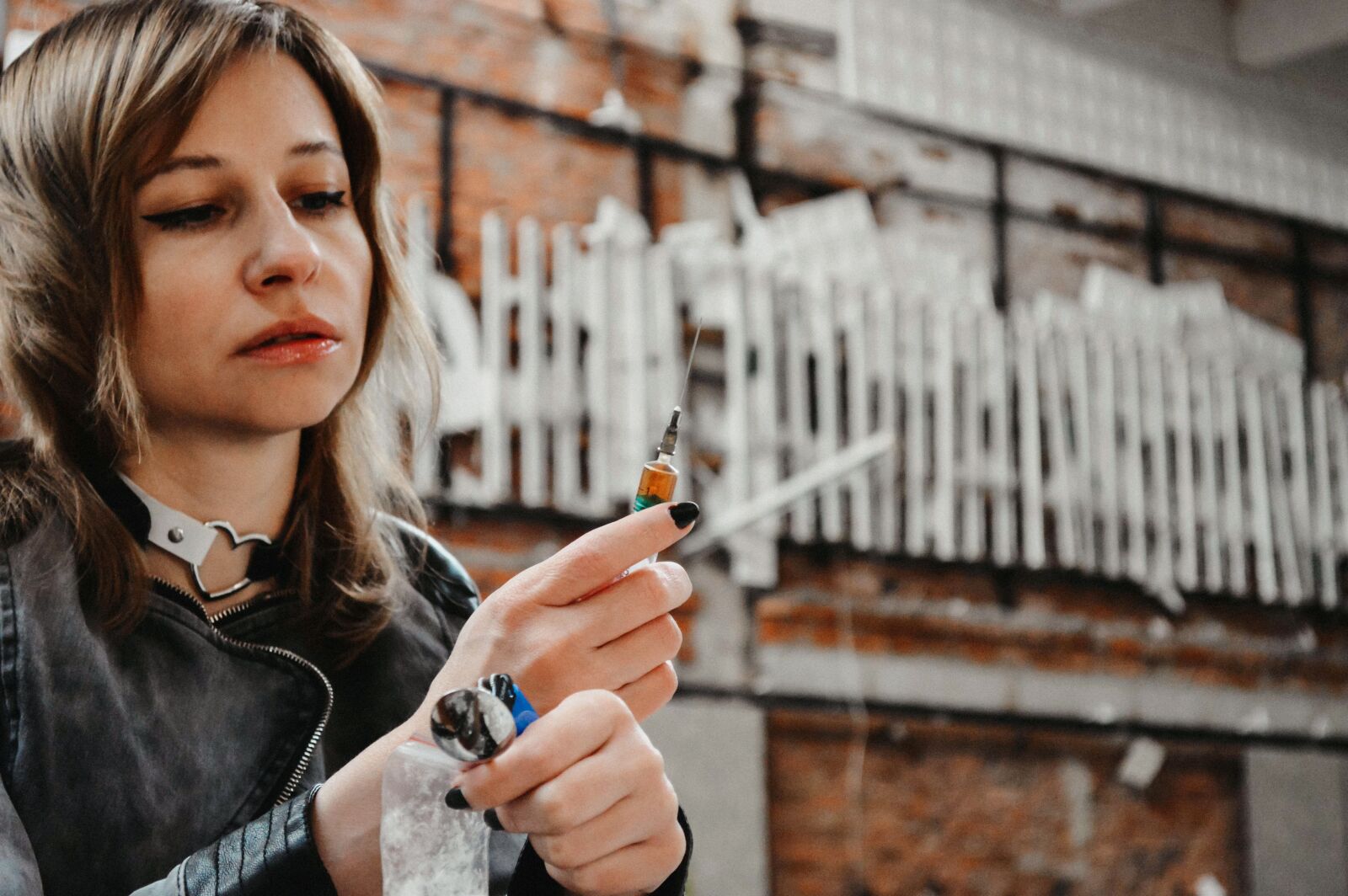 Nikon D3200 sample photo. Addiction, syringe, drugs photography