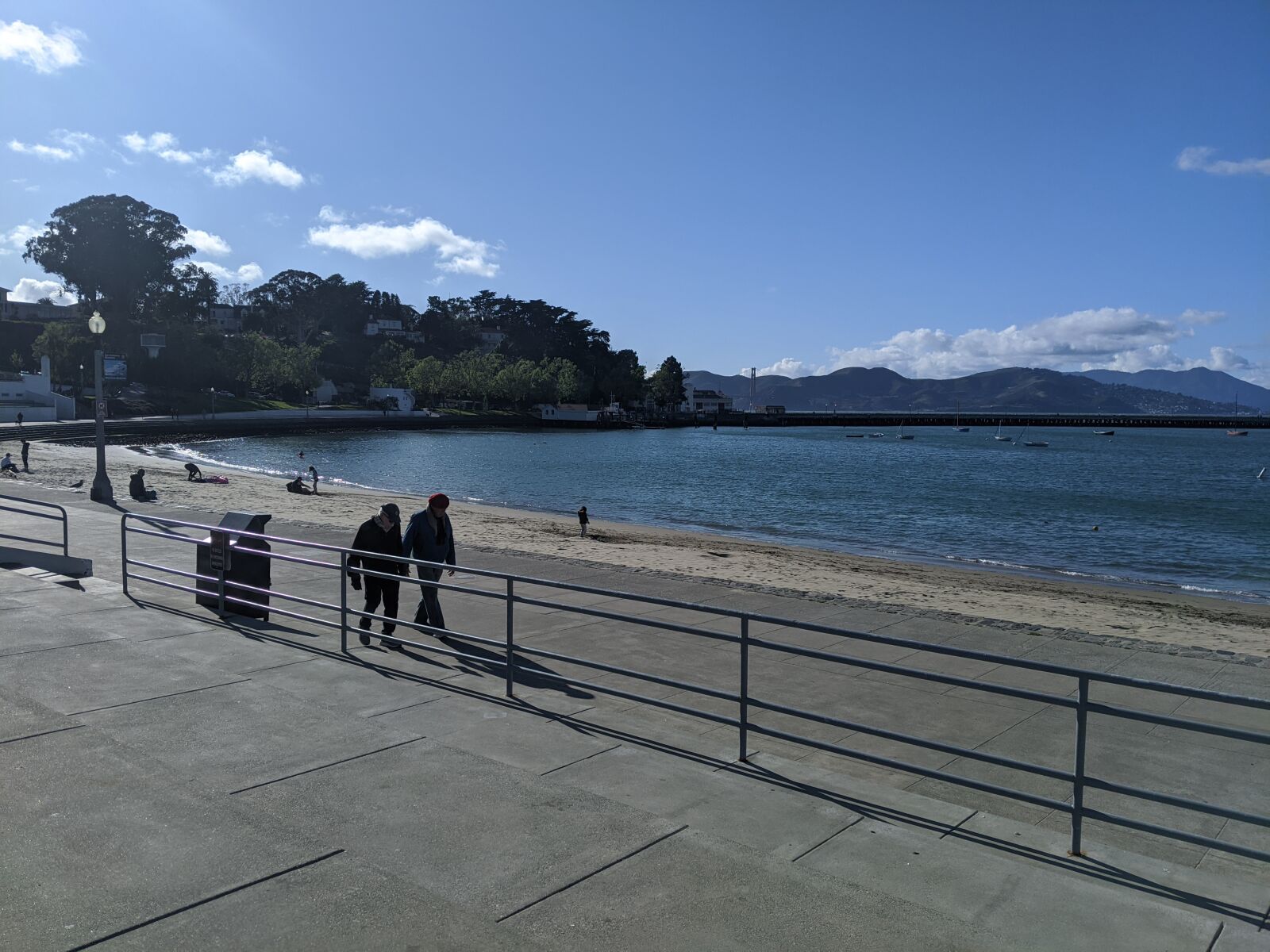 Google Pixel 3 XL sample photo. San francisco, walkway, ocean photography