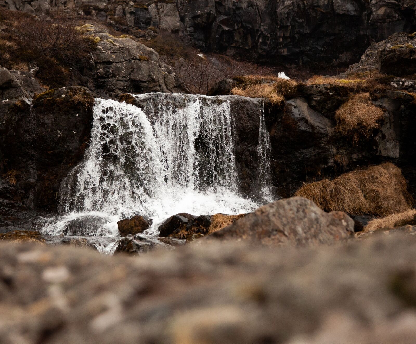 Canon EOS 5D Mark II sample photo. Small waterfall, stream, droplets photography