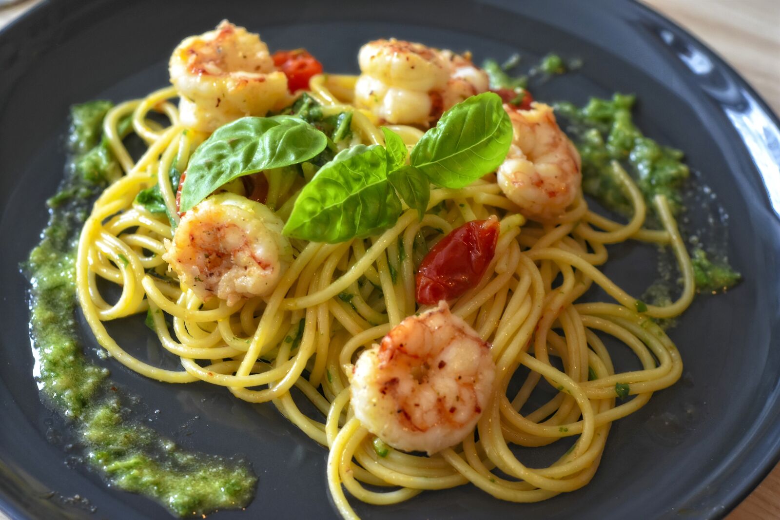 Nikon D7200 sample photo. Spaghetti, noodles, scampi photography
