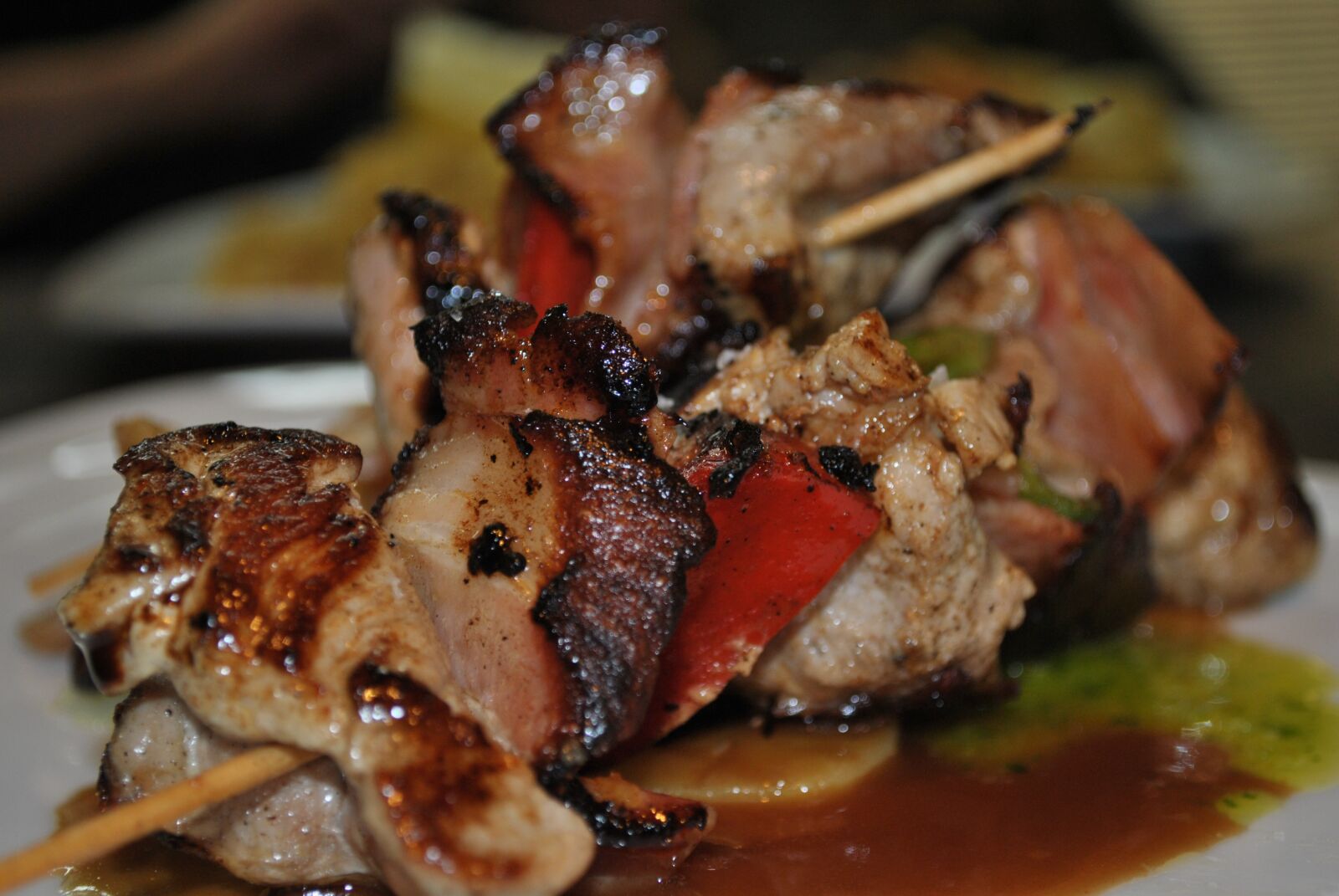 Nikon D3000 sample photo. Skewer, hot, skewers photography