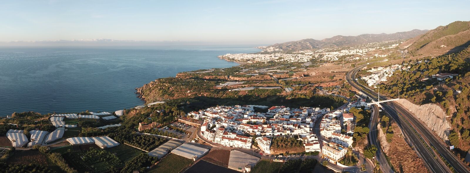 DJI FC220 sample photo. Maro, nerja, road photography