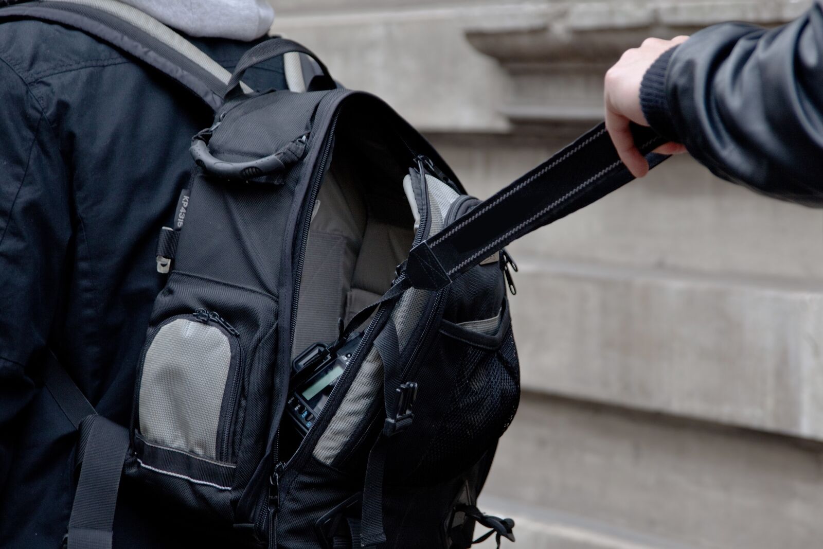 Canon EOS 5D Mark II sample photo. Camera, backpack, theft photography