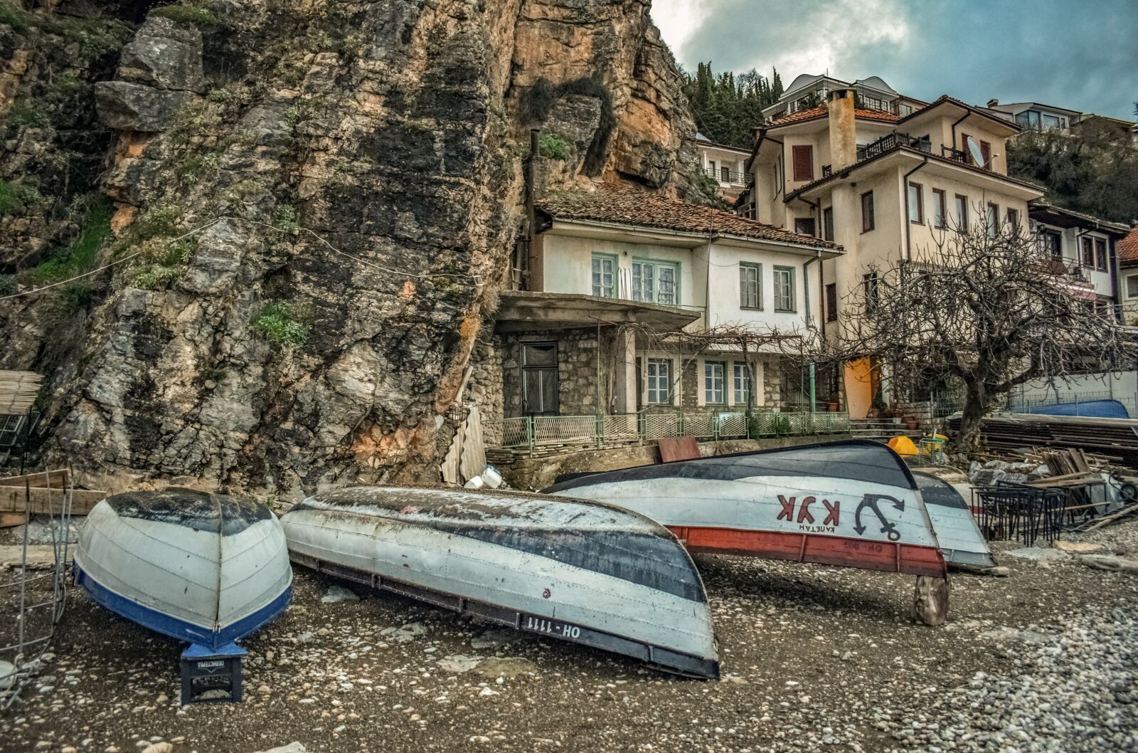 Nikon D3300 sample photo. Boats, lake ohrid, beach photography
