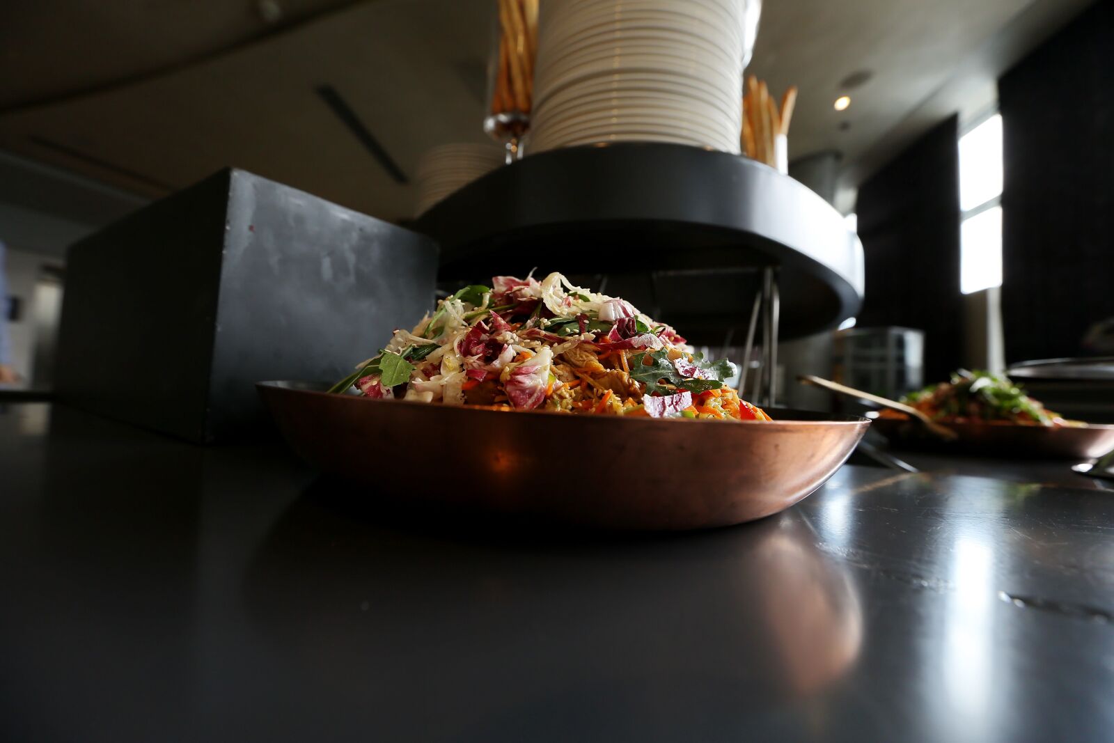 Canon EF 16-35mm F2.8L II USM sample photo. Kitchen table, salad bar photography