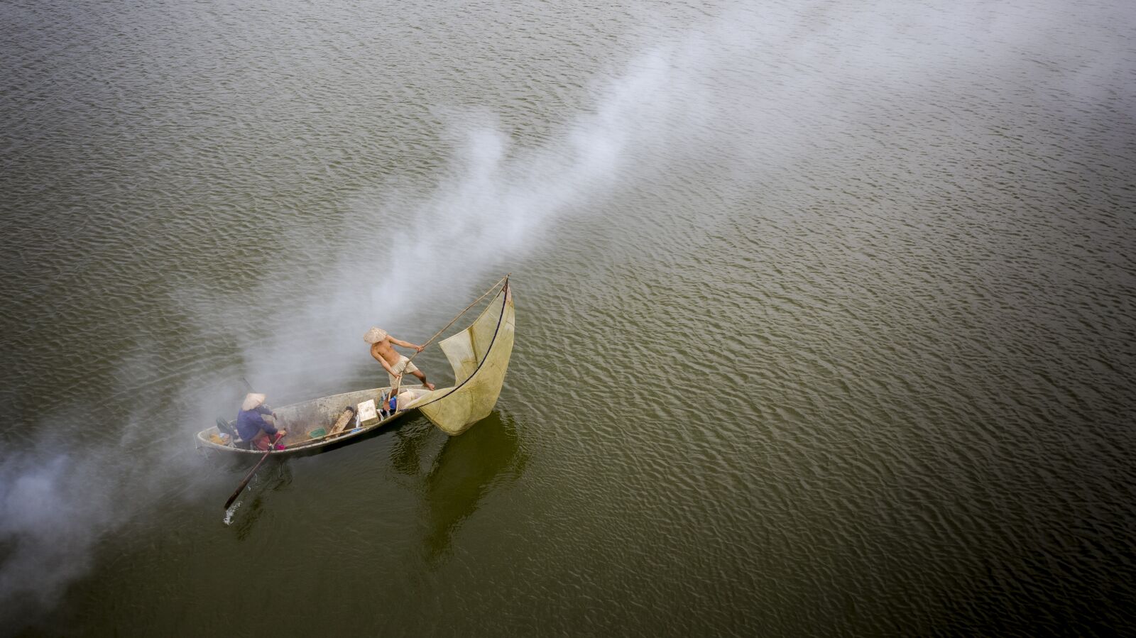 Hasselblad L1D-20c sample photo. Fishing, clouds, smoke photography
