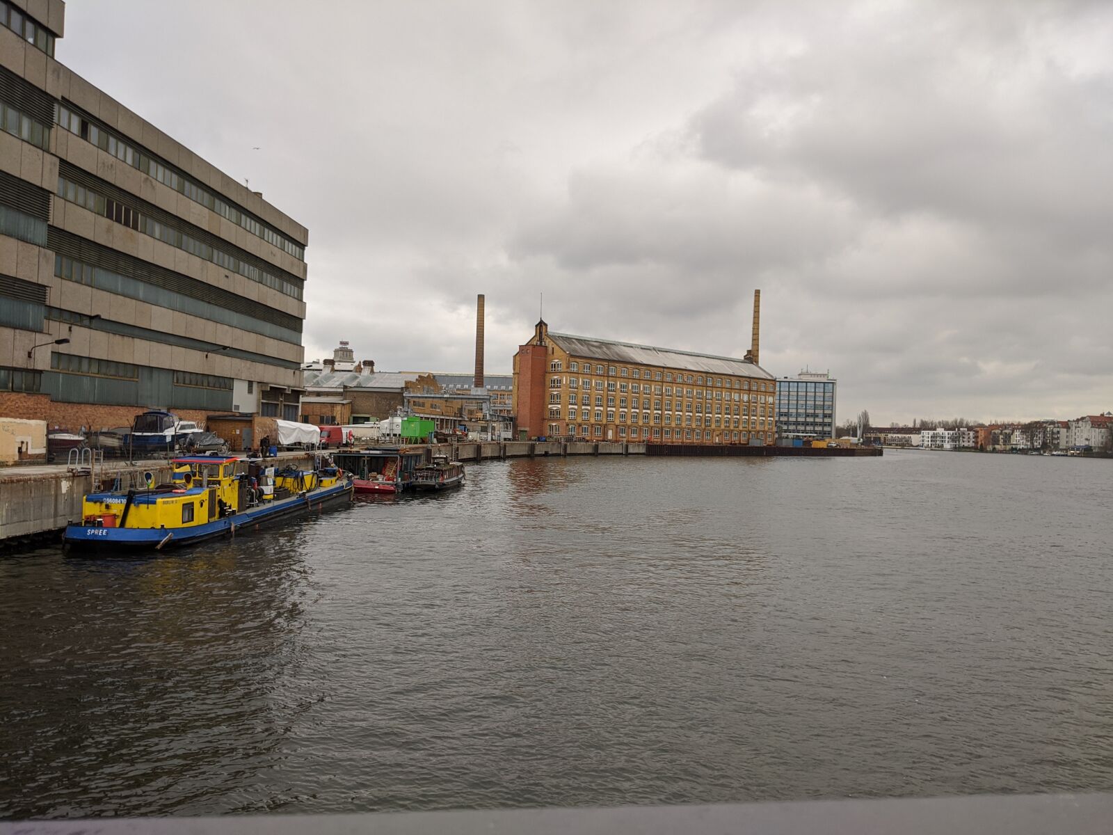 Google Pixel 3a sample photo. Berlin, river, building photography