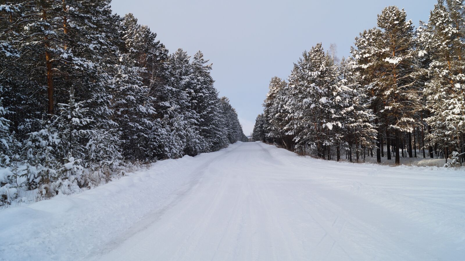Sony DT 18-55mm F3.5-5.6 SAM II sample photo. Winter landscape, winter, road photography