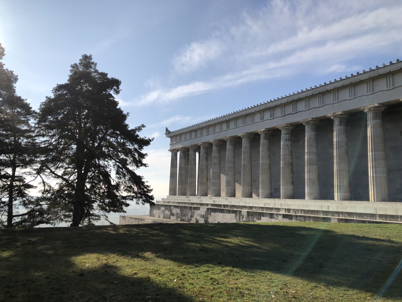 iPhone 8 back camera 3.99mm f/1.8 sample photo. Walhalla, germany, architecture photography