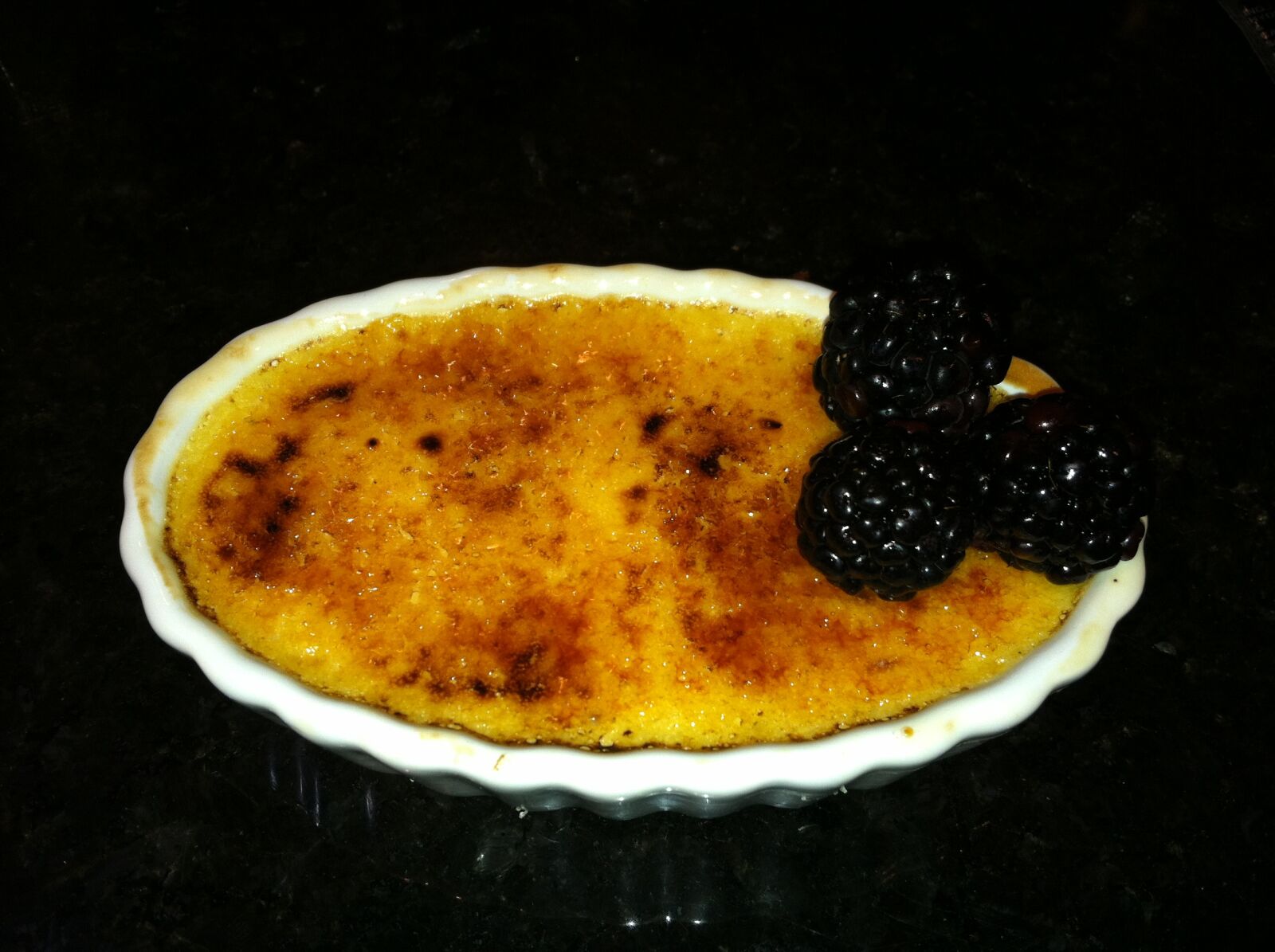 Apple iPhone 4 sample photo. Brulee, dessert, custard photography