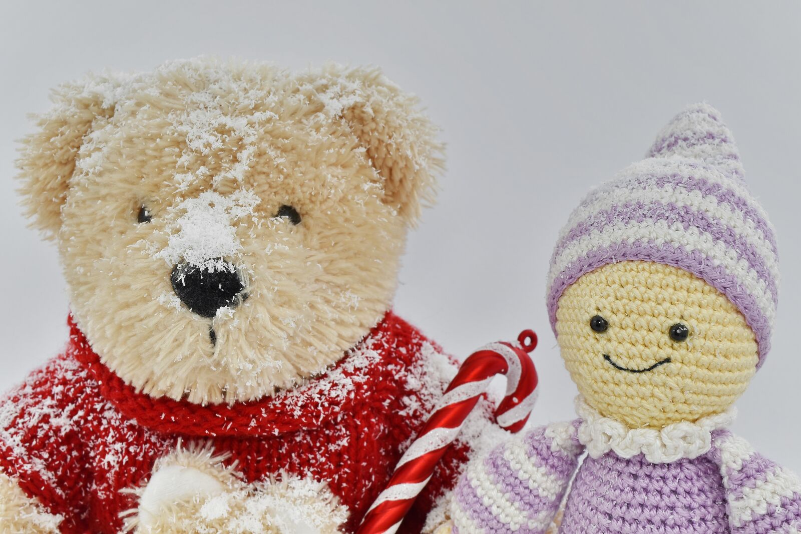 Nikon D5500 sample photo. Cold, doll, handmade, snowflakes photography