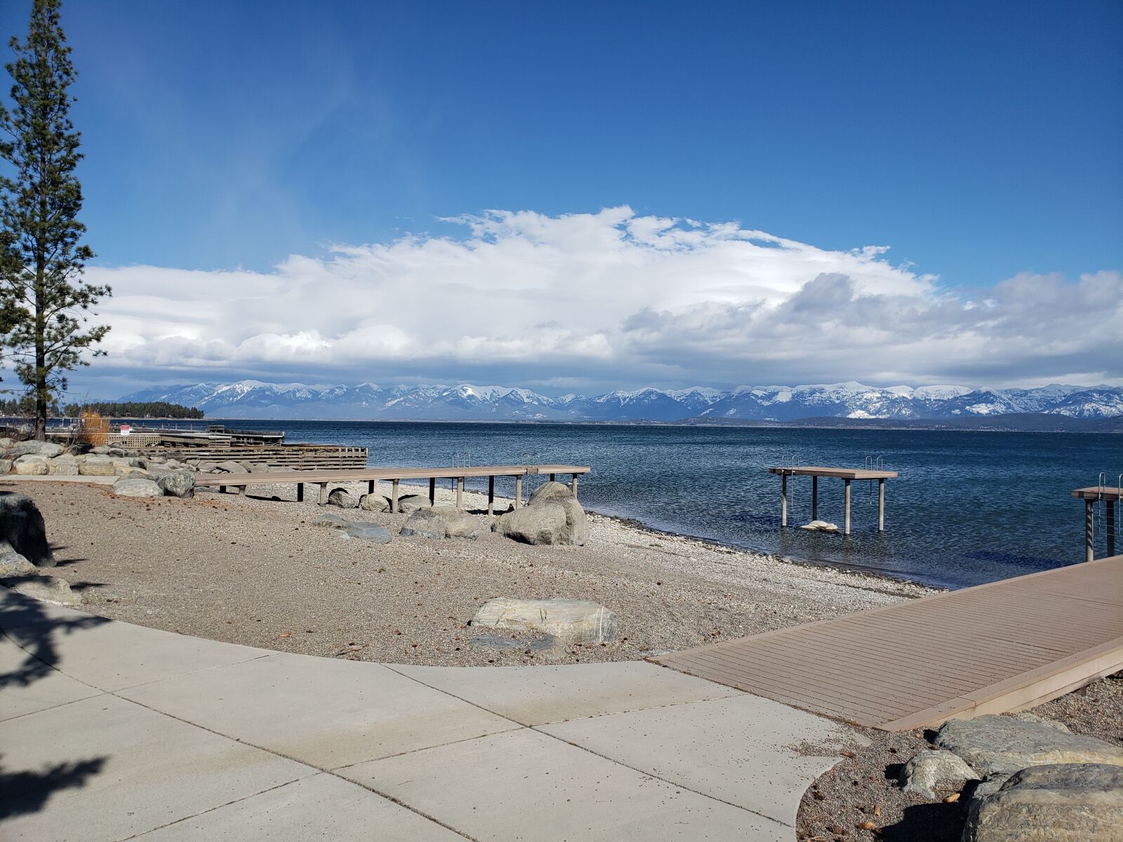 Samsung Galaxy S9 sample photo. Flathead lake, lake, mountains photography