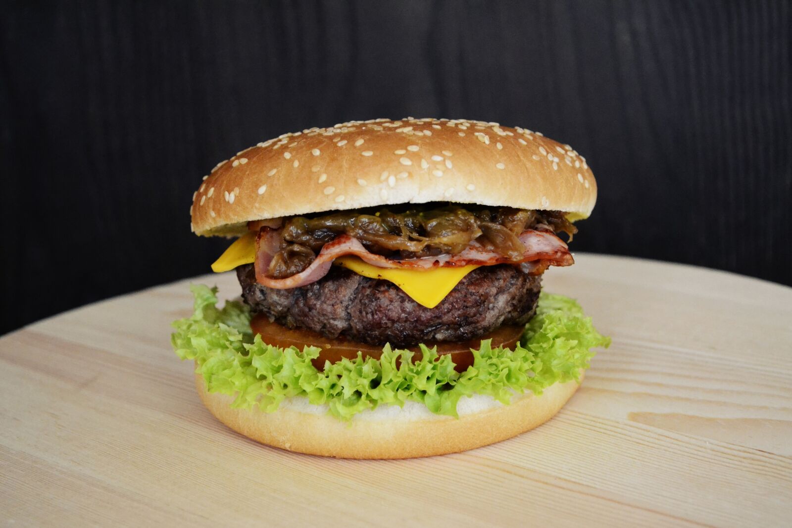 Nikon D3100 sample photo. Burger, hamburger, food photography