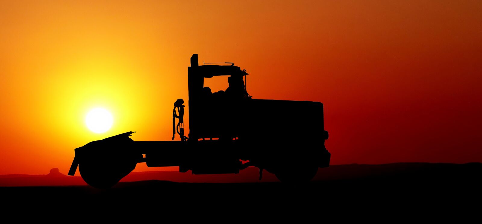 Panasonic Lumix DMC-FZ200 sample photo. Sunset, truck, american photography