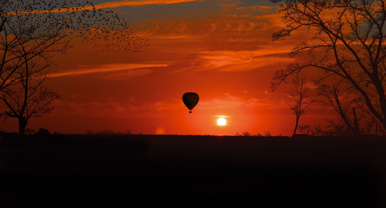 Nikon D3200 sample photo. Sunset, hot air balloon photography