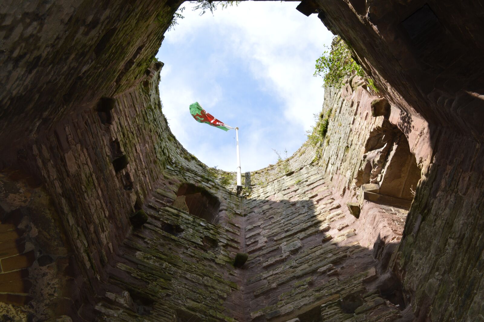 Nikon D3200 sample photo. Castle, wales, flag photography