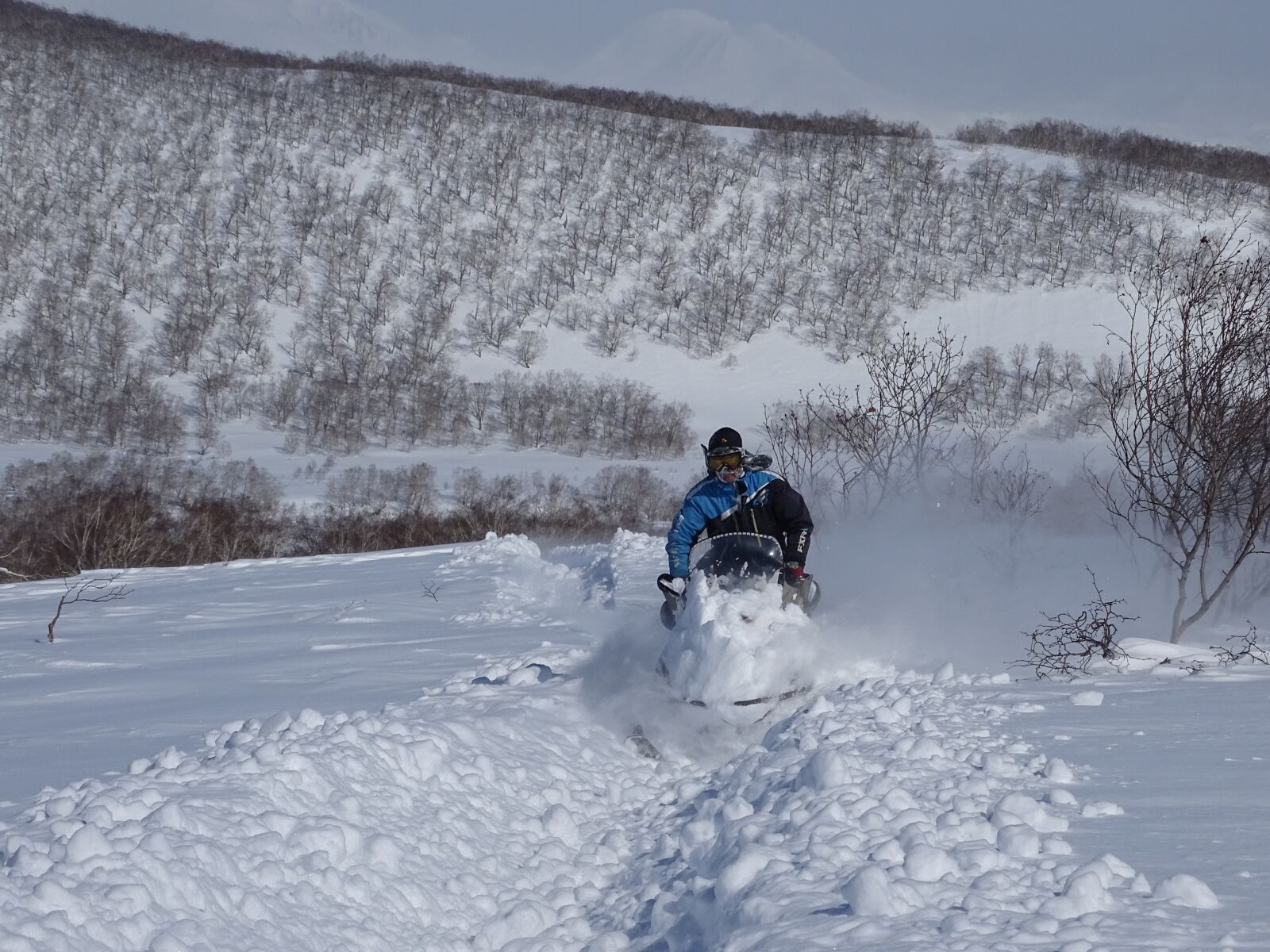 Sony DSC-HX400 sample photo. Winter, snowmobile, vacation photography